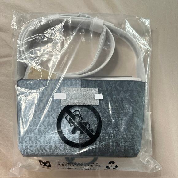 MICHAEL KORS Jet Set Travel Small Two-Tone Logo Crossbody Bag Navy Multi NWT - Picture 4 of 10